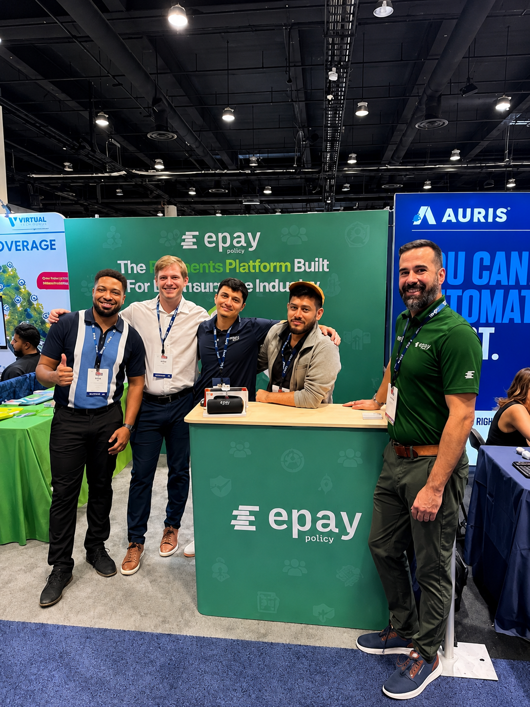 ePayPolicy team at their trade show booth